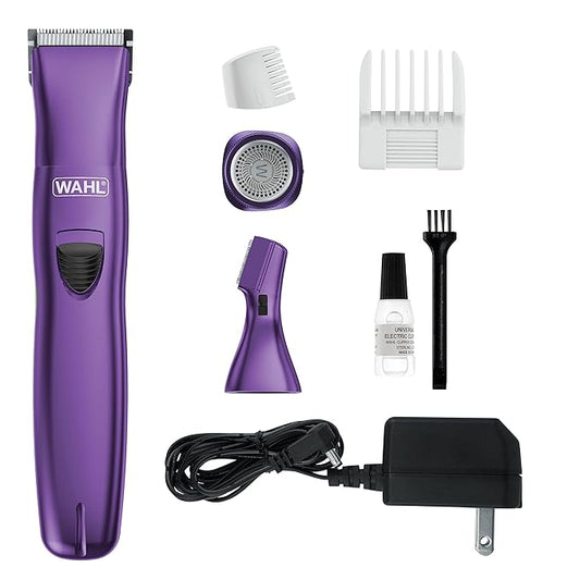 Wahl Bikini Trimmers – Wahl Pure Confidence Rechargeable Electric Trimmer, Shaver, & Detailer for Smooth Shaving & Trimming of The Face, Underarm, Eyebrows, & Bikini Areas – Model 9865-100