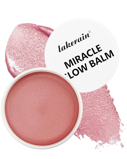 LYSdefeu Blush – Multi Glow Balm,Miracle Glow Balm Tinted Face Creamy Blush for Women Cheek Lip Eye,Hydrating Lightweight & Blendable Color,Shimmer Blusher Facial Makeup, Mother's Day Gift for Women-04 Pink Camellia