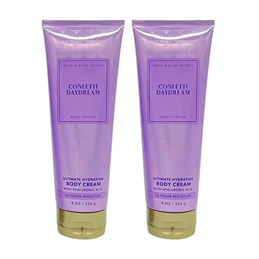 LushLather Creams – Bath & Body Works Ultimate Hydration Body Cream Pack of 2 (Confetti Daydream),8
