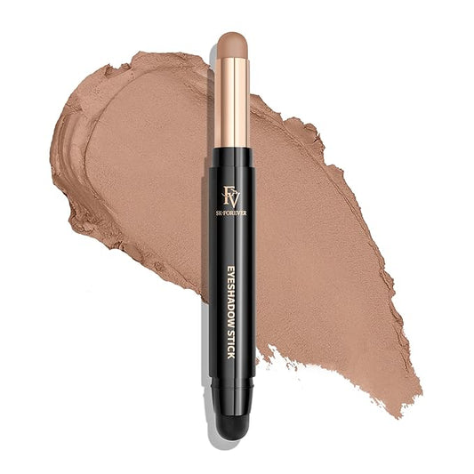 FVCOSMETIC Eyeshadow – FV Long Lasting Cream Eyeshadow Stick, Waterproof & High Pigmented Eye Shadow Sticks Duo with Blending Sponge, Crease-Proof & Natural Finish Eyeshadow Pencil, Vanilla Matte