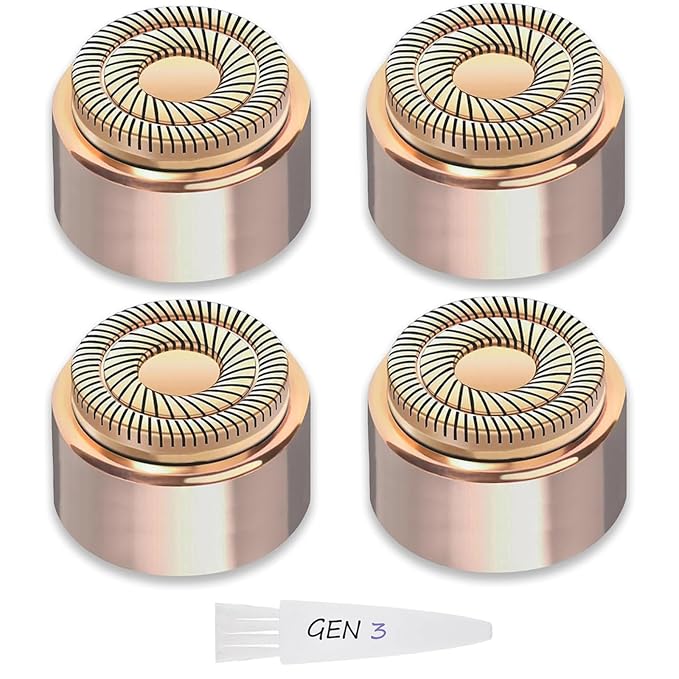 Midnt Replacement Heads – Replacement Heads for Flawless Replacement Heads,Generation 3 Replacement Heads Compatible with New Finishing Touch Flawless Facial Hair Remover,Dual Blades for Flawless Replacement Heads Gen 3,4Pcs