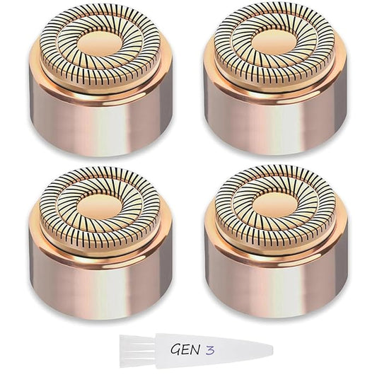 Midnt Replacement Heads – Replacement Heads for Flawless Replacement Heads,Generation 3 Replacement Heads Compatible with New Finishing Touch Flawless Facial Hair Remover,Dual Blades for Flawless Replacement Heads Gen 3,4Pcs