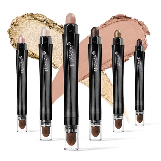 glowtalebaeuty Eyeshadow – 6PCS Cream Eyeshadow Stick Makeup Sets, Metallic And Matte Shimmer Eye Shadow Eye Brightener Stick Pencil Crayon, A10-Quartz Pink