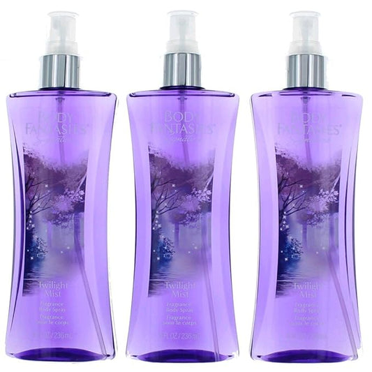 Parfums+De+Coeur Body Sprays – Twilight Mist by Body Fantasies, 3 Pack 8oz Fragrance Body Spray Women