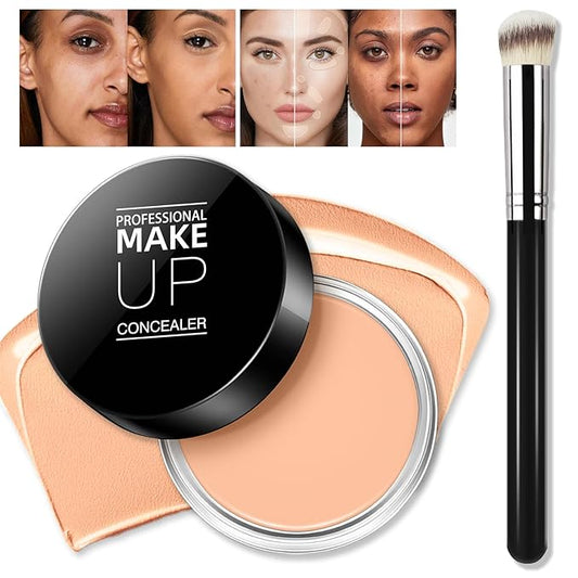 Cream Concealer Full Coverage Makeup, Matte Color Correcting MEDIUM HONEY)