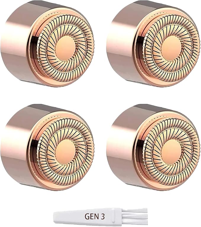 BEENLEBeauty Replacement Heads – 【Generation 3】Facial Hair Remover Replacement Heads for Finishing Touch Flawless Facial Hair Remover, Replacement Blades for Finishing Touch Flawless Gen 3 Hair Removal, 4 Pack