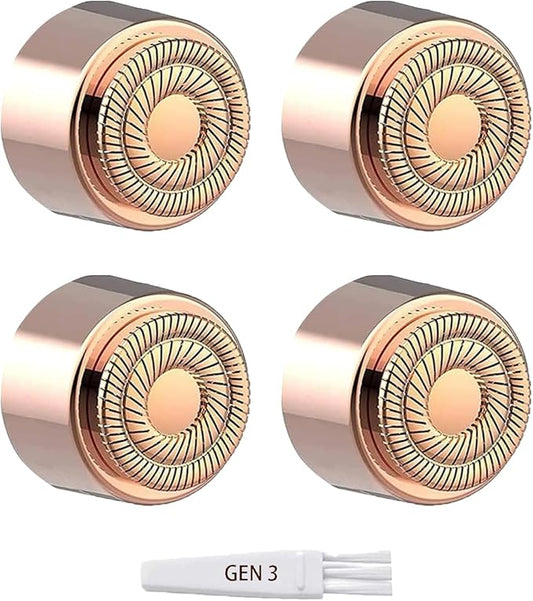 BEENLEBeauty Replacement Heads – 【Generation 3】Facial Hair Remover Replacement Heads for Finishing Touch Flawless Facial Hair Remover, Replacement Blades for Finishing Touch Flawless Gen 3 Hair Removal, 4 Pack