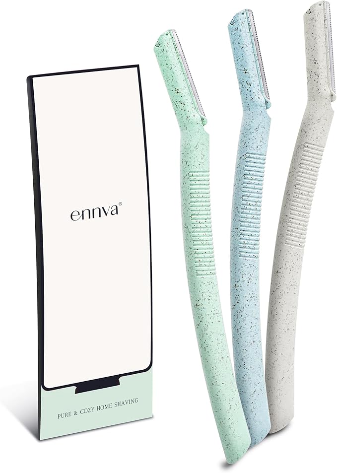 ennva Razors & Blades – ENNVA 3pcs Dermaplane Facial Hair Removal Razor for Women - Anti-Cutting Protective Blades, Ergonomic Handle, Hygienic Disposable Blades