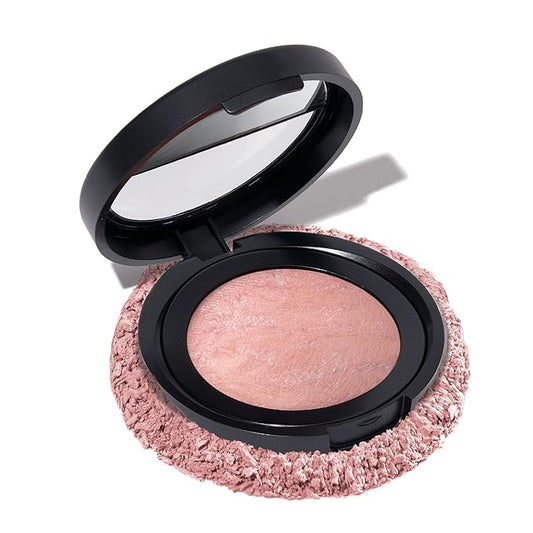 LauraGeller Blush – LAURA GELLER NEW YORK Baked Blush-n-Brighten Marbleized Blush for Cheeks - Ethereal Rose - Natural Finish - Buildable Color