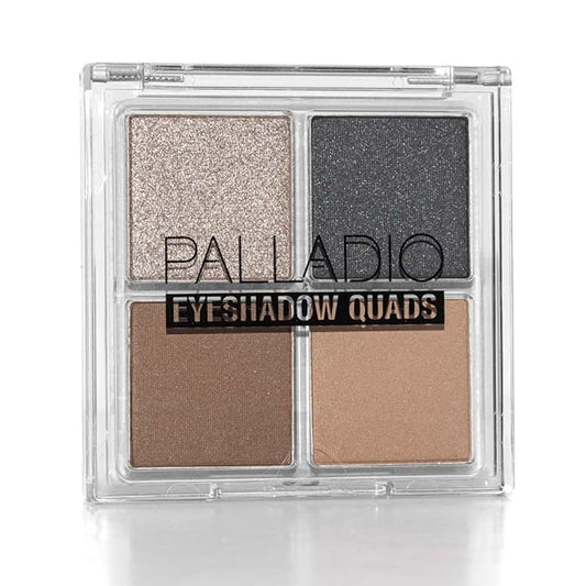 PalladioBeauty Eyeshadow – Palladio Eyeshadow Quads, Velvety Pigmented Blendable Matte, Metallic & Shimmer Finishes, Creamy Formula, Four Way Quad Eye Shadow Palette, Talc-Free (Party Rocker)