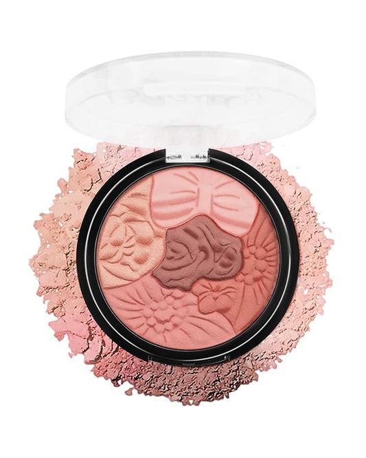 LYSdefeu Blush – Flower Blush for Cheeks, Matte Shimmer Face Blush Powder,Contour Multiuse Facial Make up Palette,Longlasting Waterproof Embossed Blusher,Mother's Day Makeup Gift for Women-02#Camellia Orange
