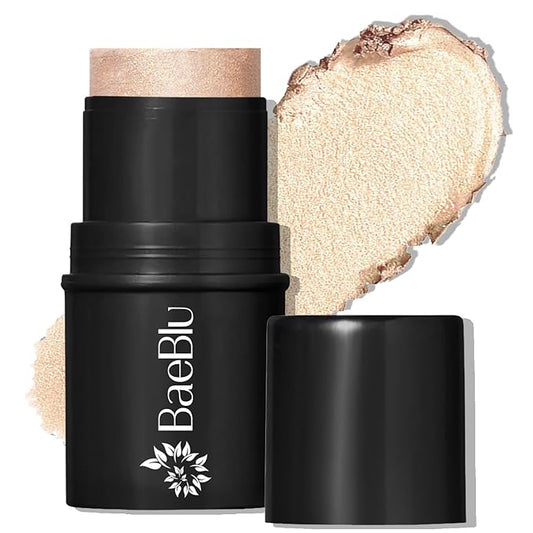 BaeBlu Highlighters & Luminizers – Organic Tint Tube, 100% Natural Vegan Gluten-Free Cream Highlighter Multi-Stick, Made in USA, Chardonnay