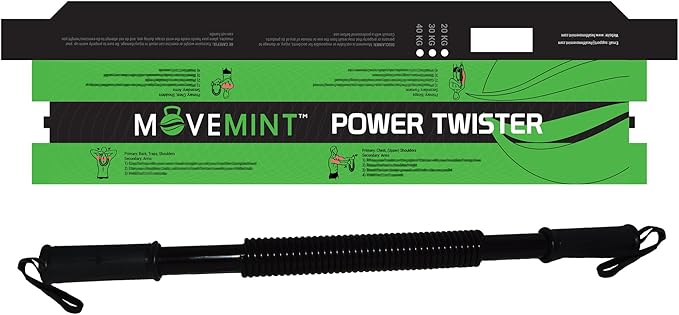Top Pick – MOVEMINT Power Twister Chest Resistance Spring Bar Exerciser (20KG to 100KG Opti