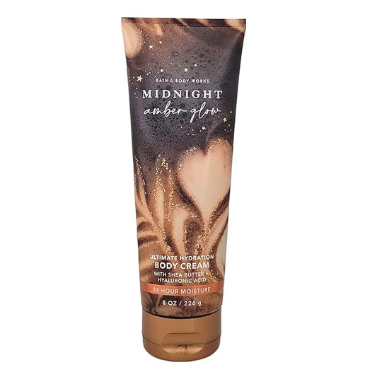 LushLather Creams – Bath & Body Works Midnight Amber Glow Signature Collection Ultimate Hydration Body Cream For Women (Midnight Amber Glow), 8