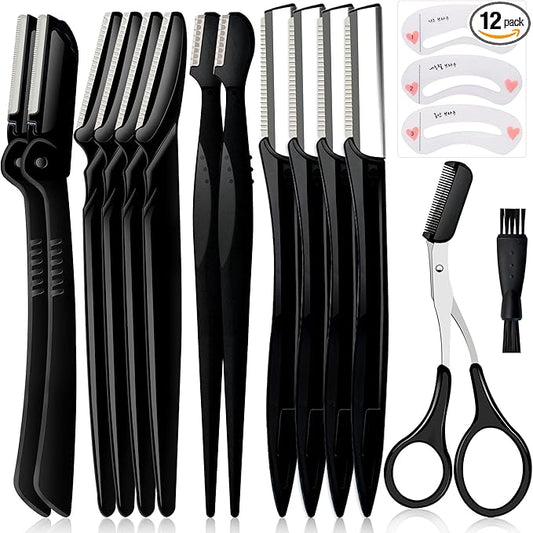 Molisaka Disposable Razors – Eyebrow Razor Pack, Multipurpose Dermaplaning Face Razors for Women Facial Hair Removal/Exfoliating/Eyebrow Face Shavers/Peachfuzz, Bulk Straight Eyebrow Trimmers for Women