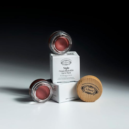 ROSECE Blush – 2-in-1 Cream Cheek Blush + Lip Color | Natural Mineral pigment | Soft Lips with natural oils and Vitamin E | 100% Plant ingredients, Vegan (Burgundy/Matte-Night, 0