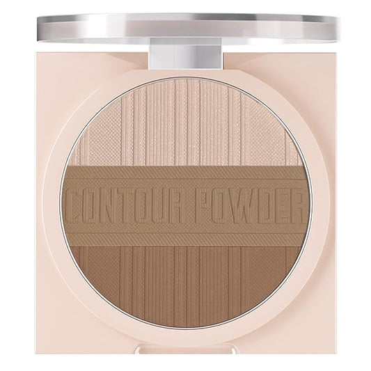 Contour Powder Makeup Palette Matte Shimmer Face Sculpting Warm Brown