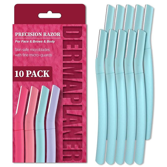 BULIMICA Razor Blades & Cartridges – Face Razors for Women, Dermaplane Razor for Women Face, Eyebrow Razor, Facial Razors, Dermaplaning Tool, Gentle Skin Exfoliation Microblades for Sensitive Skin, Peach Fuzz Remover, 10 Count (Tidal)