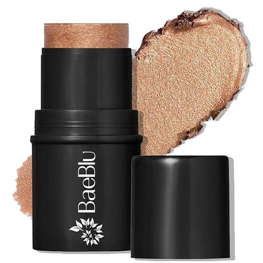BaeBlu Bronzers – Organic Tint Tube, 100% Natural Vegan Gluten-Free Cream Bronzer Multi-Stick, Made in USA, Amaretto