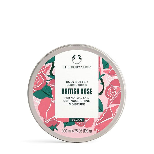 TheBodyShop Body Butters – The Body Shop British Rose Body Butter – Nourishing & Moisturizing Skincare for Normal Skin – Vegan – 6
