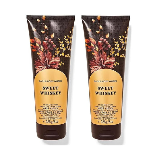 LushLather Creams – Bath & Body Works Ultimate Hydration Body Cream For Women 8 Fl Oz 2- Pack (8 Ounce (Pack of 2), Sweet Whiskey)