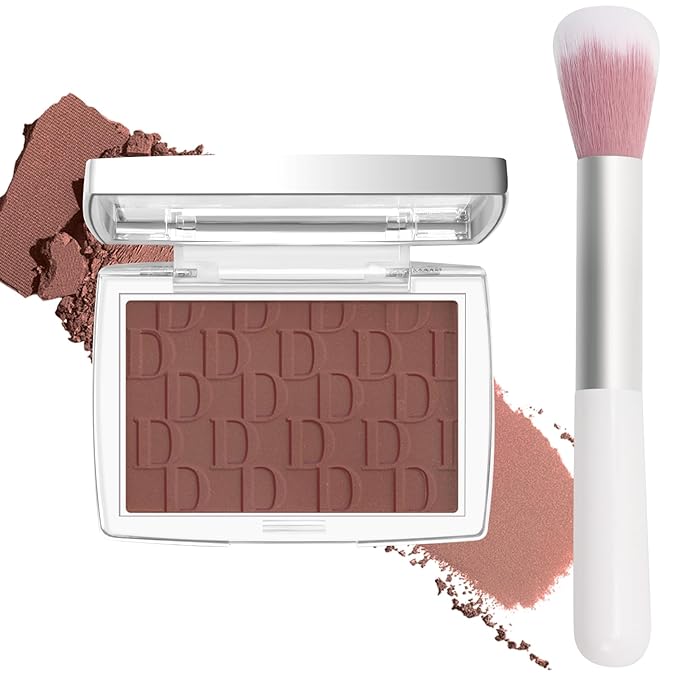 glowtalebaeuty Blush – Mahogany Blush Powder Blush for Cheeks with Brush, Matte Blush Palette Blush Powder Face Blusher, Natural Blendable Formula Silky Lightweight Makeup Blush Rubores de Maquillaje, 020#