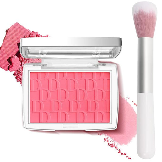 glowtalebaeuty Blush – Cherry Blush Powder Blush for Cheeks with Brush, Matte Blush Palette Blush Powder Face Blusher, Natural Blendable Formula Silky Lightweight Makeup Blush Rubores de Maquillaje, 015#