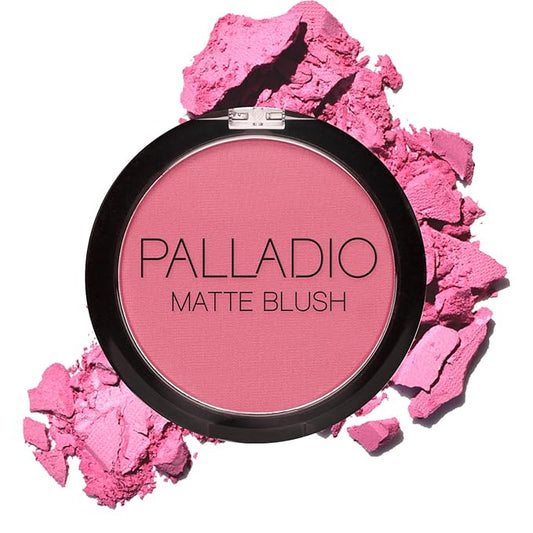 PalladioBeauty Blush – Palladio Matte Blush, Brushes onto Cheeks Smoothly, Soft Matte Look and Even Finish, Flawless Velvety Coverage, Effortless Blending Makeup, Flatters the Face, Convenient Compact, Bayberry