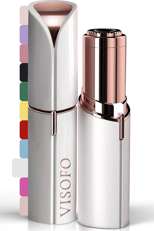 VISOFO Epilators – Flawless Facial Hair Removal for Women - Electric Razor Device, Small Dermaplaning Remover Tools Finishing Epilator Trimmer Face Dermaplane Shavers Beauty Gadgets Accessories by VISOFO (Coral)