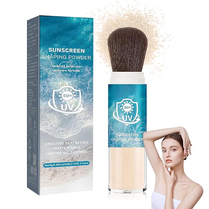 Mineral Face Sunscreen Setting Powder,Lasting Oil Control Lightweight