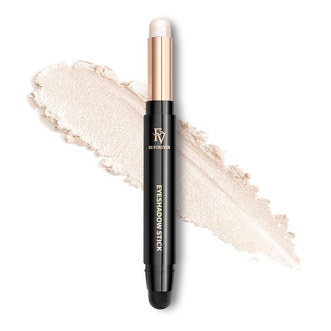 FVCOSMETIC Eyeshadow – FV Cream Shimmer Eyeshadow Stick，Long Lasting & Waterproof, Multi-Use & High Pigment Eyeshadow Makeup Stick, Pearl Shimmer