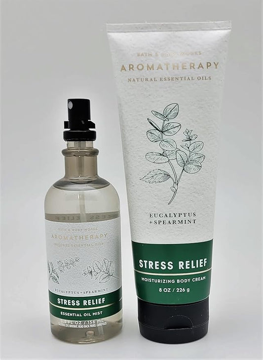 Bath+%26+Body+Works Sets & Kits – Bath & Body Works - Aromatherapy - Eucalyptus Spearmint – Stress Relief - 2 pc Bundle - Essential Oil Mist- 5