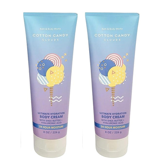 LushLather Creams – Bath & Body Works Ultimate Hydration Body Cream (Cotton Candy Clouds), 8