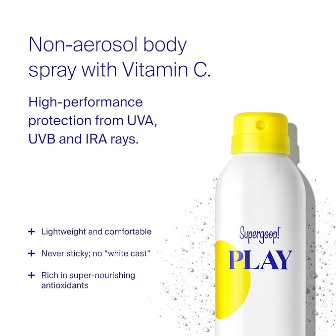 Supergoop! Summer PLAY Bundle - Includes PLAY Everyday Lotion (5.5 oz) + PLAY Antioxidant Body Mist (6 oz) - Broad Spectrum Sunscreen for Sensitive Skin - Clean Ingredients - Great for Active Days