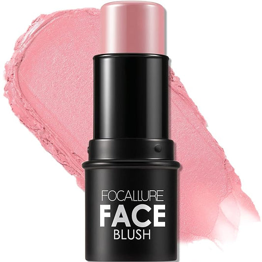 FOCALLURE Cream Blush Makeup,Buildable Blush Stick for Cheeks,Matte Stick,BABY PINK