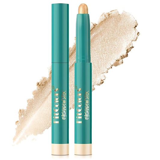 Wugbc Eyeshadow – Eyeshadow Stick, Eye Brightener Stick Shimmer Smooth Cream Eyeliner Pencil Long Lasting Waterproof Glitter Highlighter Eye Shadow Makeup, Champagne
