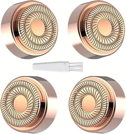 BEENLEBeauty Replacement Heads – 【Generation 2】Facial Hair Remover Replacement Heads for Finishing Touch Flawless Facial Hair Remover, Replacement Blades for Finishing Touch Flawless Gen 2 Hair Removal, 4 Pack (Gold)