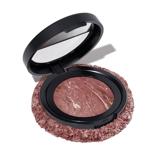 LauraGeller Blush – LAURA GELLER NEW YORK Baked Blush-n-Brighten Marbleized Blush for Cheeks - Down to Earth - Natural Finish - Buildable Color