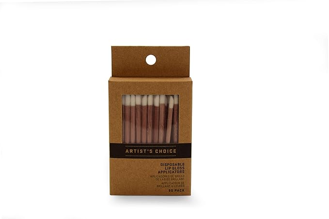 Artist's Choice Lip Gloss Applicators - Sponge Tip for Effortless Blending, Soft Pad with Angled Edges for Precise Control, Single-Use Option for Professionals