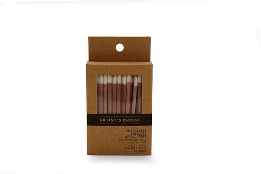 Artist's Choice Lip Gloss Applicators - Sponge Tip for Effortless Blending, Soft Pad with Angled Edges for Precise Control, Single-Use Option for Professionals