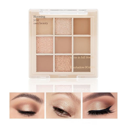 Boobeen Eyeshadow – Boobeen Nude Eyeshadow Palette - Matte and Shimmer Makeup, Highly Pigmented Creamy Eye Shadow Powder, Create a Neutral Eye Look, Long Wearing