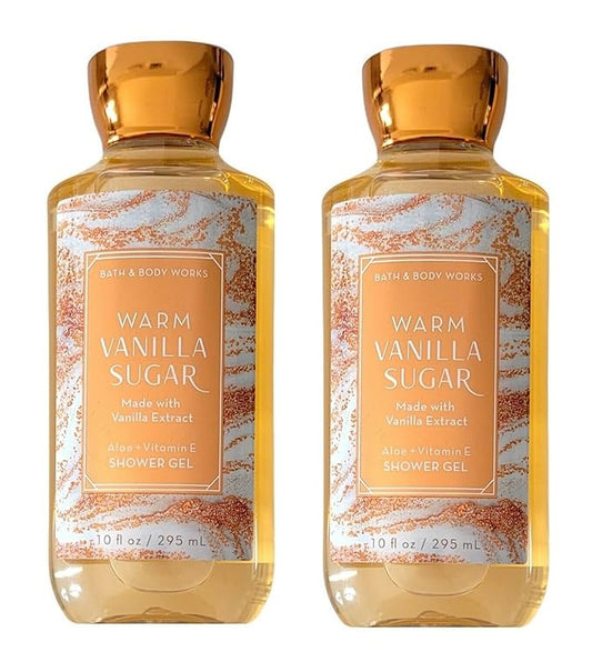Bath+%26+Body+Works Body Washes – Bath and Body Works Warm Vanilla Sugar Shower Gel Gift Sets For Women 10 Oz 2 Pack (Warm Vanilla Sugar)