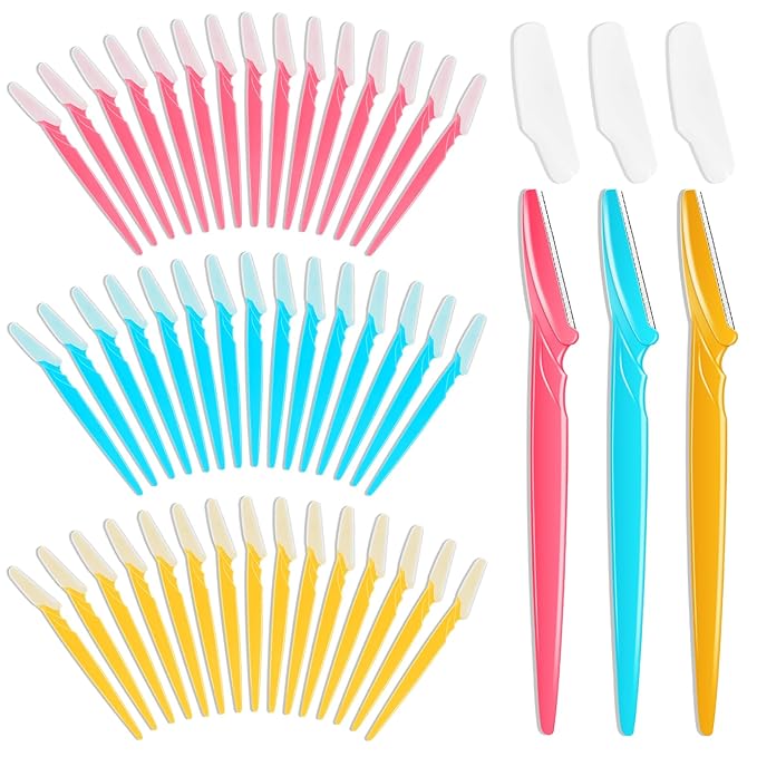 NICEMOVIC Disposable Razors – NICEMOVIC 66 Pcs Dermaplane Razor for Women Face, Eyebrow Razors and Face Razors for Women and Men, Multipurpose Facial and Eyebrow Hair Trimmer and Shaver with Precision Cover (3 Colors)