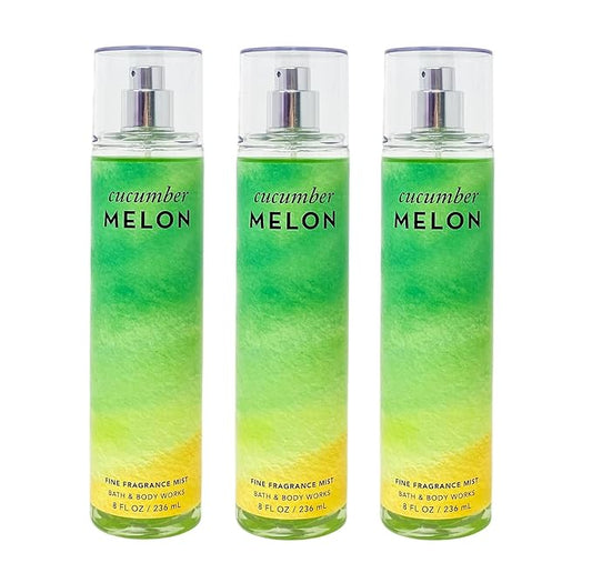 Bath+%26+Body+Works Body Sprays – Bath & Body Works Cucumber Melon 3 Pack Fine Fragrance Mist Gift Set - Full Size