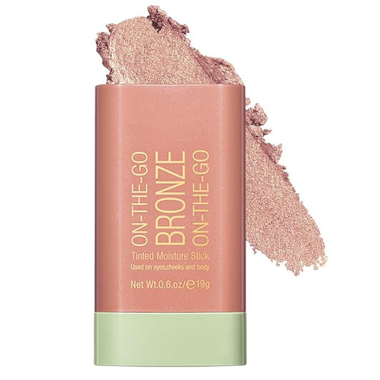 PaminifyBeautyMakeup Highlighters & Luminizers – Cream Bronzer Stick,Contour Stick Facial Contouring Stick,Long Lasting Highlighter Waterproof Highlight Makeup,Buildable Shimmer Sparkle Face Bronzer Face Shaping,02 Soft Glow