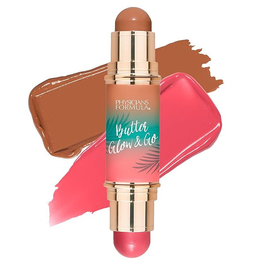 PhysiciansFormula Blush – Physicians Formula Butter Glow & Go Multiuse Stick, Ultra-Creamy Radiant Finish Formula with Murumuru Butter, Vegan & Cruelty-Free- Berry Tan