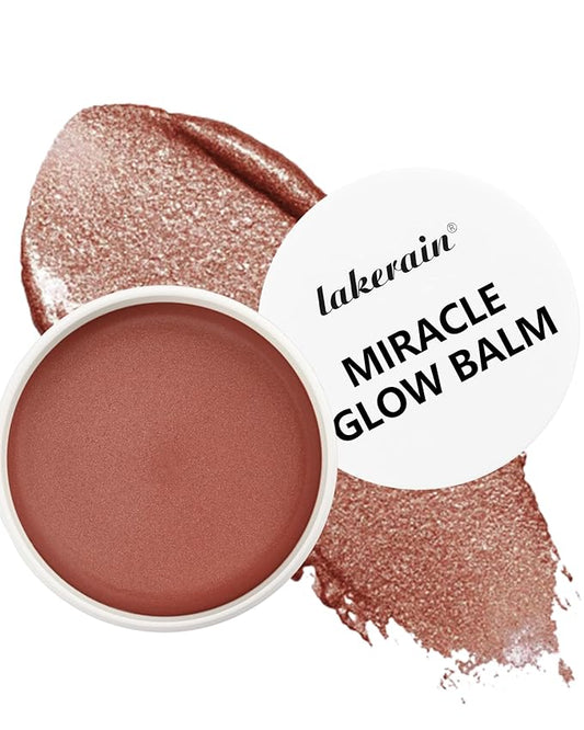 LYSdefeu Blush – Multi Glow Balm,Miracle Glow Balm Tinted Face Creamy Blush for Cheeks Lip Eye,Hydrating Lightweight & Blendable Color,Shimmer Blusher Facial Makeup,Mother's Day Gift for Women Girl -03 Sheer Pink