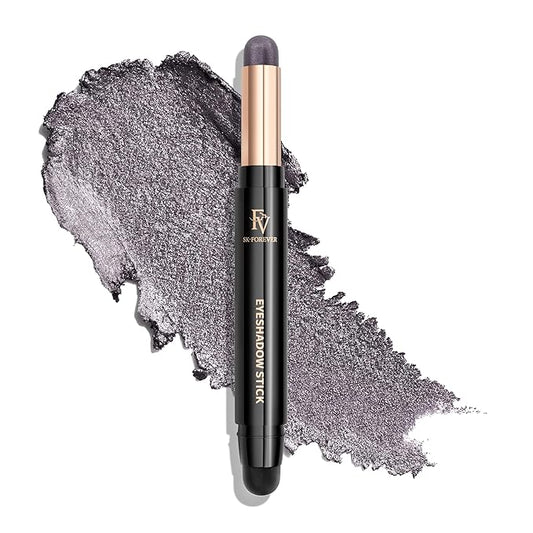 FVCOSMETIC Eyeshadow – FV Cream Shimmer Eyeshadow Stick，Long Lasting & Waterproof, Multi-Use & High Pigment Eyeshadow Makeup Stick, Smoky Grey Shimmer