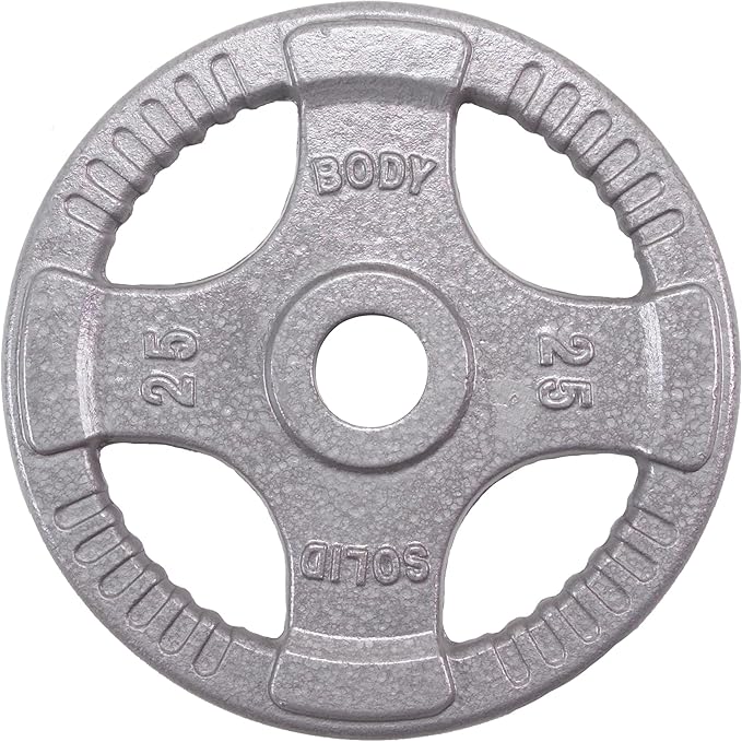 Top Pick – Body-Solid Cast Iron Olympic Quad Grip Design Weight 2 Inch