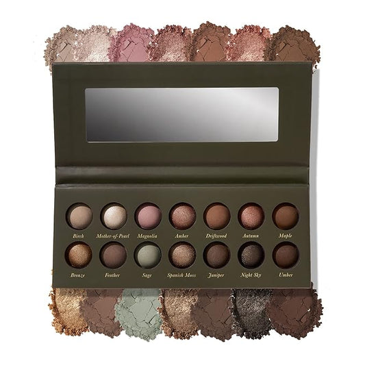 LauraGeller Eyeshadow – LAURA GELLER NEW YORK The Delectables Earthy Essentials Baked Eyeshadow Palette | 14 Pigmented Eyeshadows Blendable Natural Look